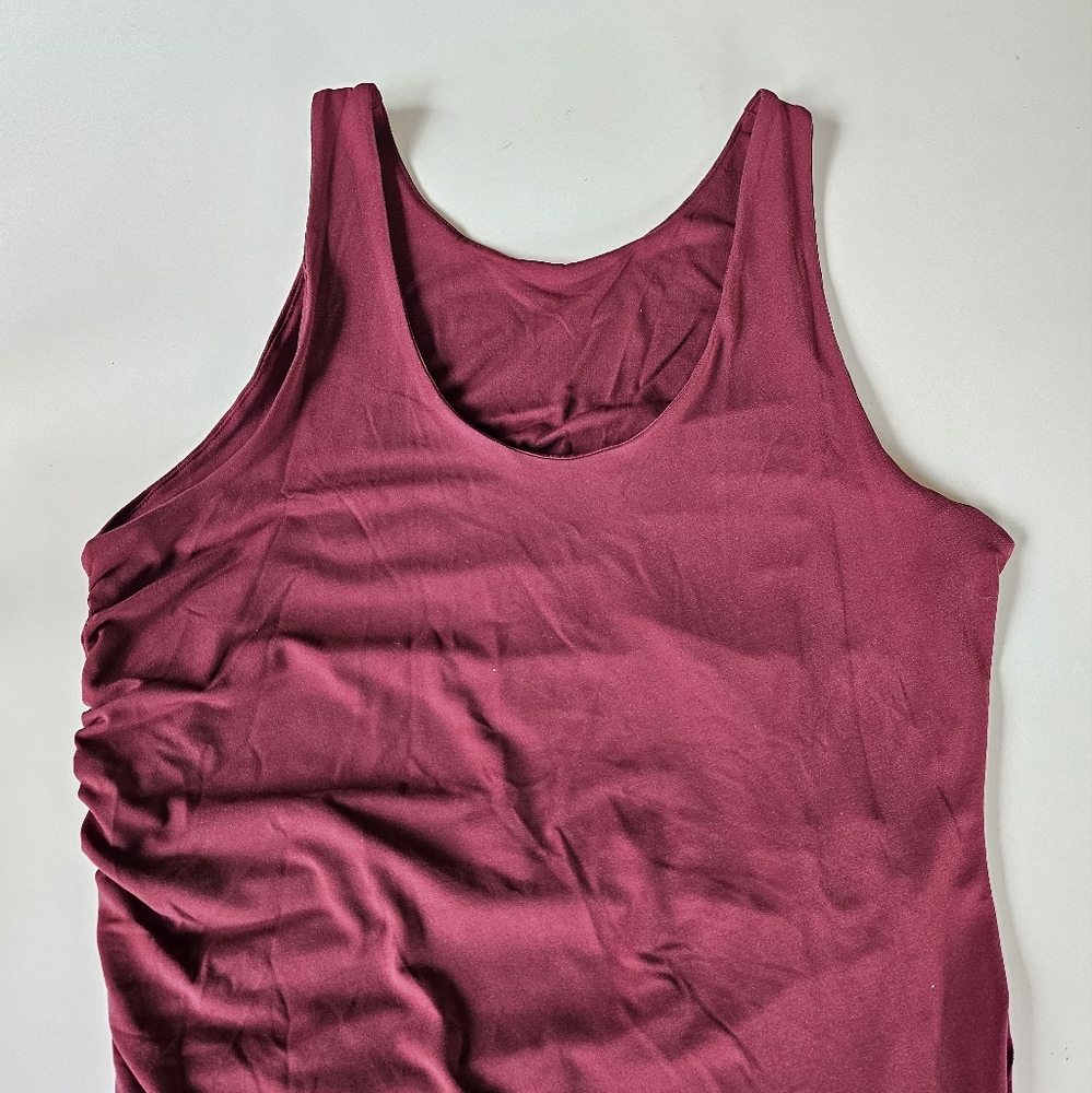 Red, Side Rouched Bodycon Dress - Picture 5 of 7